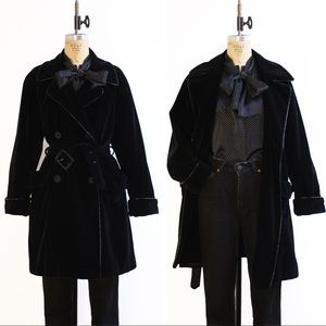 SOLD // 1970s/1980s velvet trench coat